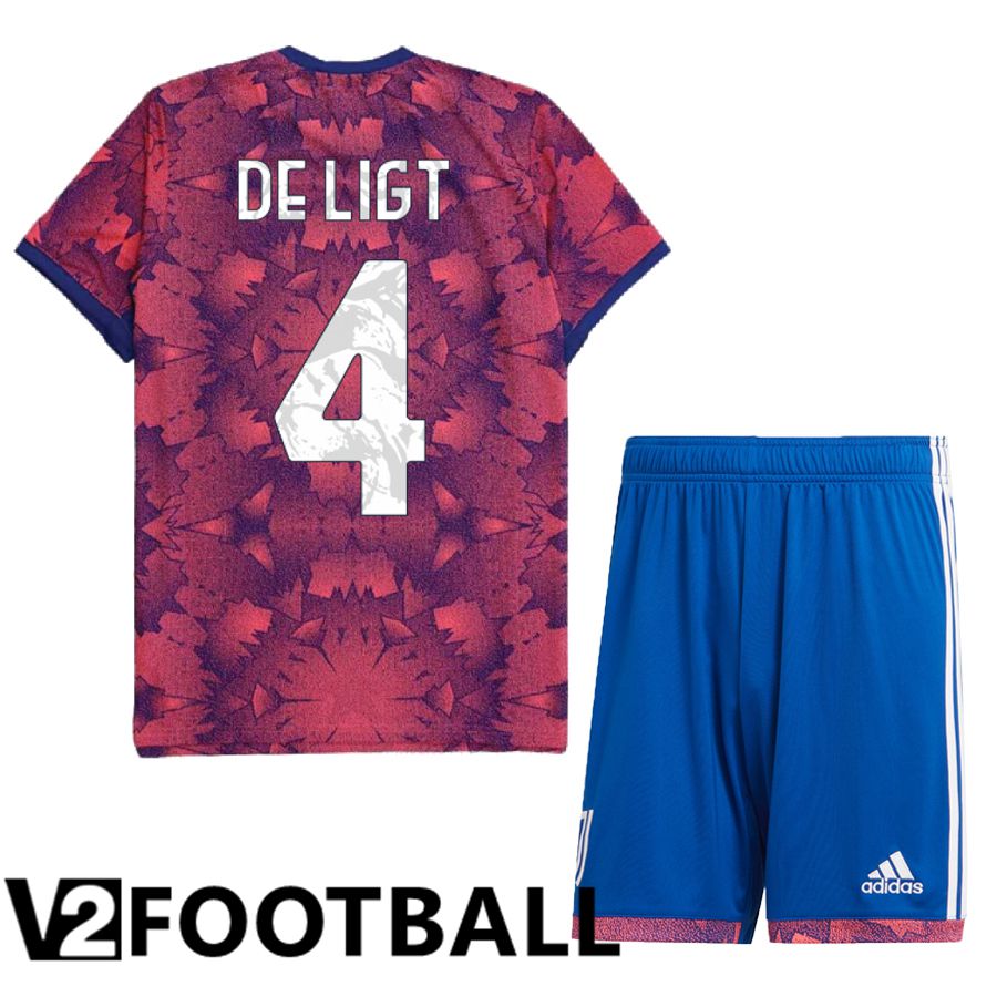 Juventus (De Ligt 4) Kids Third Shirts 2022/2023