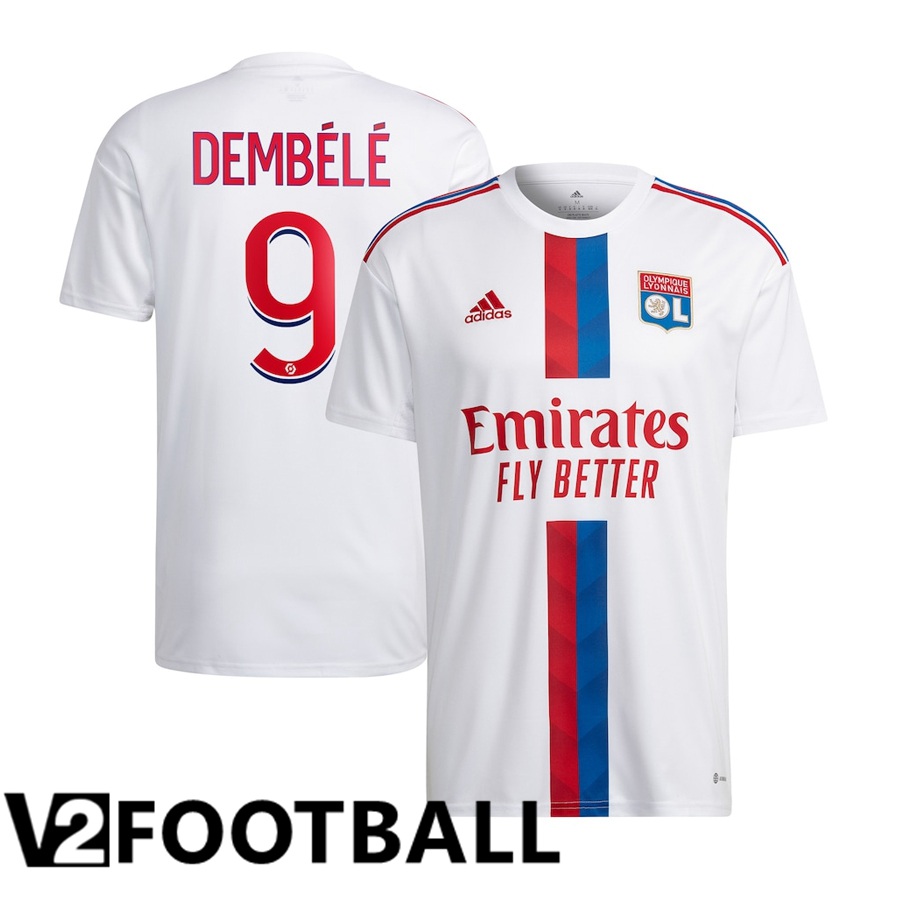 Olympique Lyon (Dembele 9) Home Shirts 2022/2023