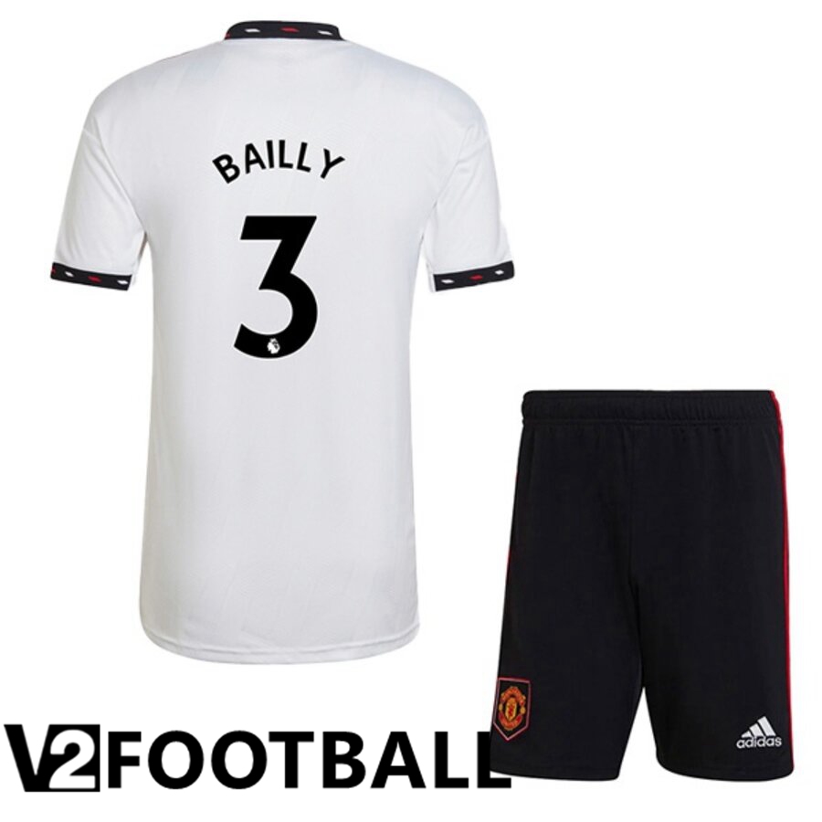 Manchester United (BAILLY 3) Kids Away Shirts 2022/2023