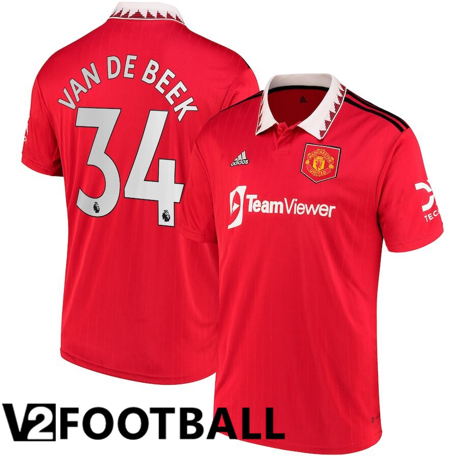 Manchester United (VAN DE BEEK 34) Home Shirts 2022/2023