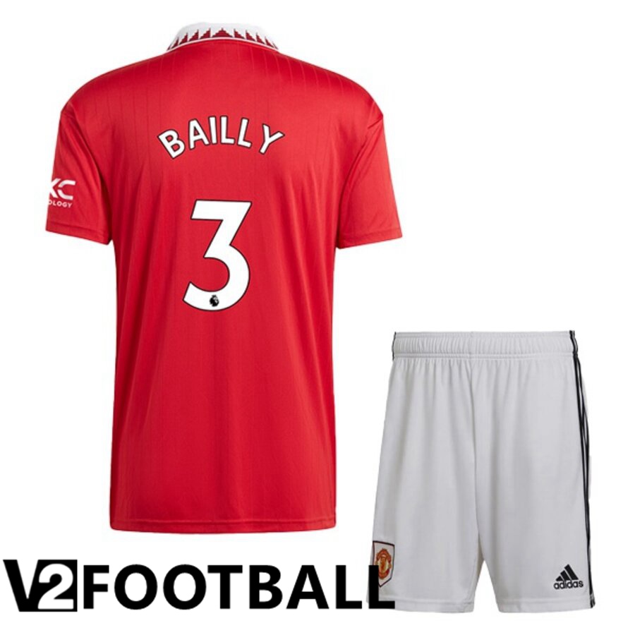 Manchester United (BAILLY 3) Kids Home Shirts 2022/2023