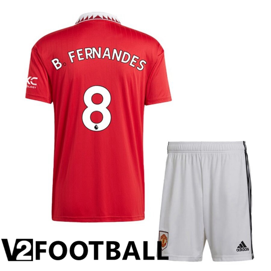 Manchester United (B. FERNANDES 8) Kids Home Shirts 2022/2023