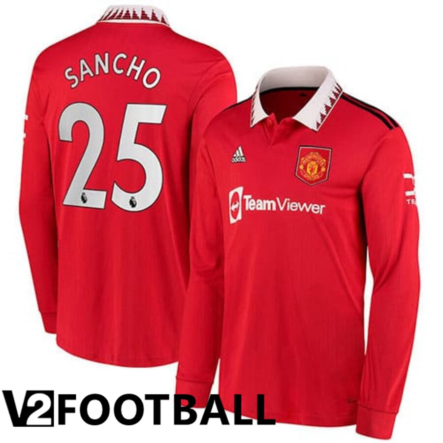 Manchester United (SANCHO 25) Home Shirts Long sleeve 2022/2023