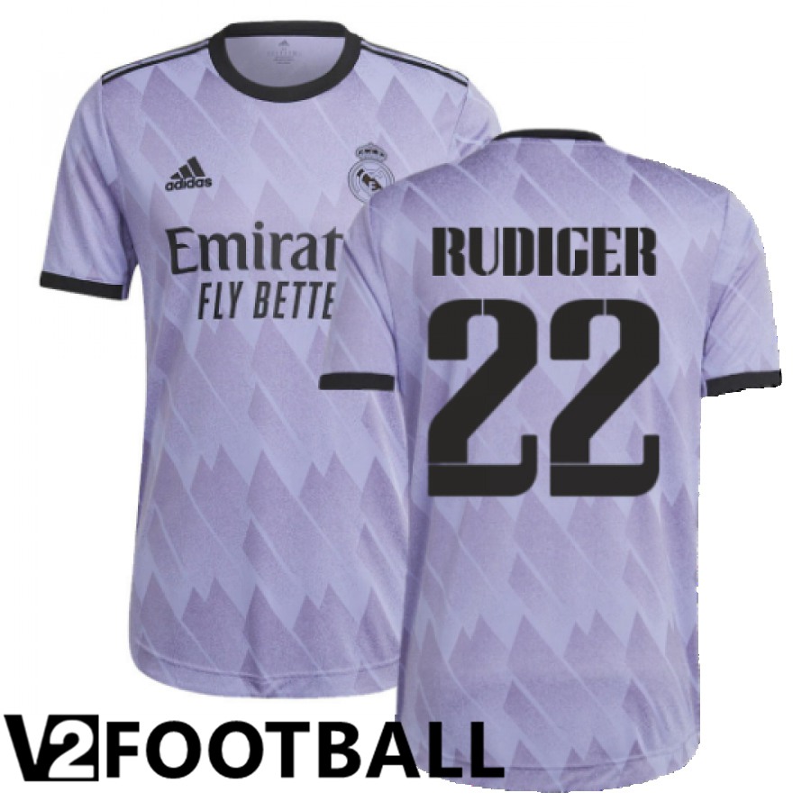 Real Madrid (Rudiger 22) Away Shirts 2022/2023