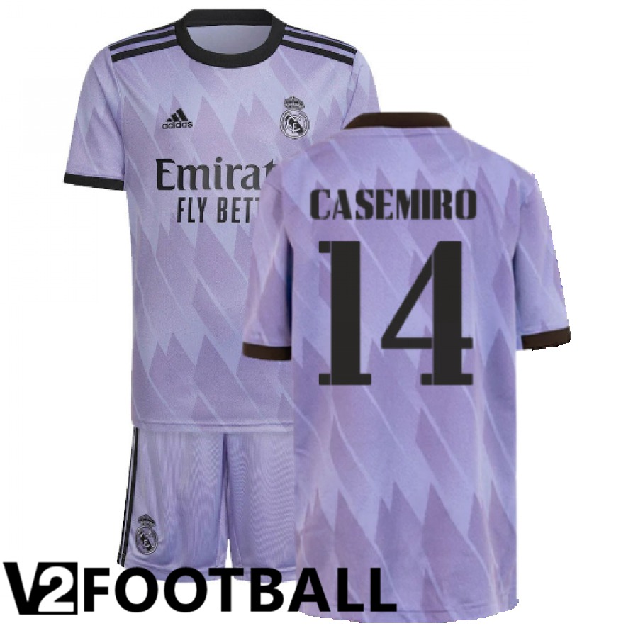 Real Madrid (Casemiro 14) Kids Away Shirts 2022/2023