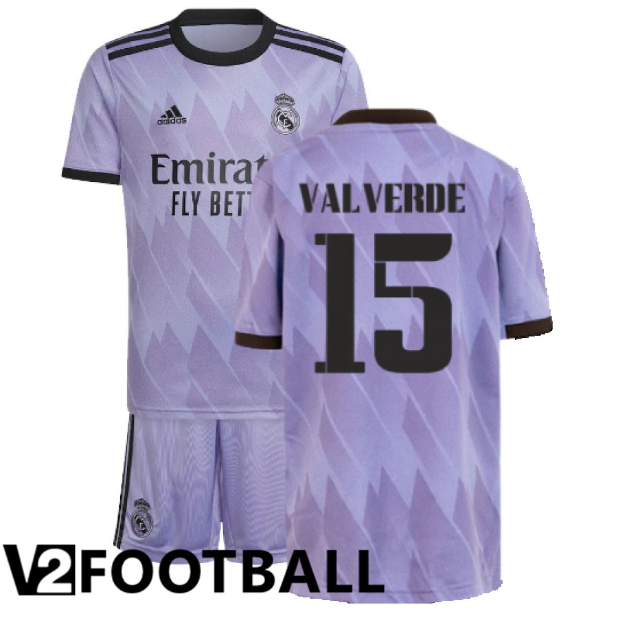 Real Madrid (ValGreen 15) Kids Away Shirts 2022/2023