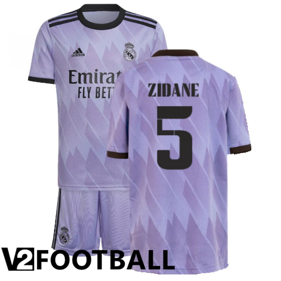 Real Madrid (Zidane 5) Kids Away Shirts 2022/2023