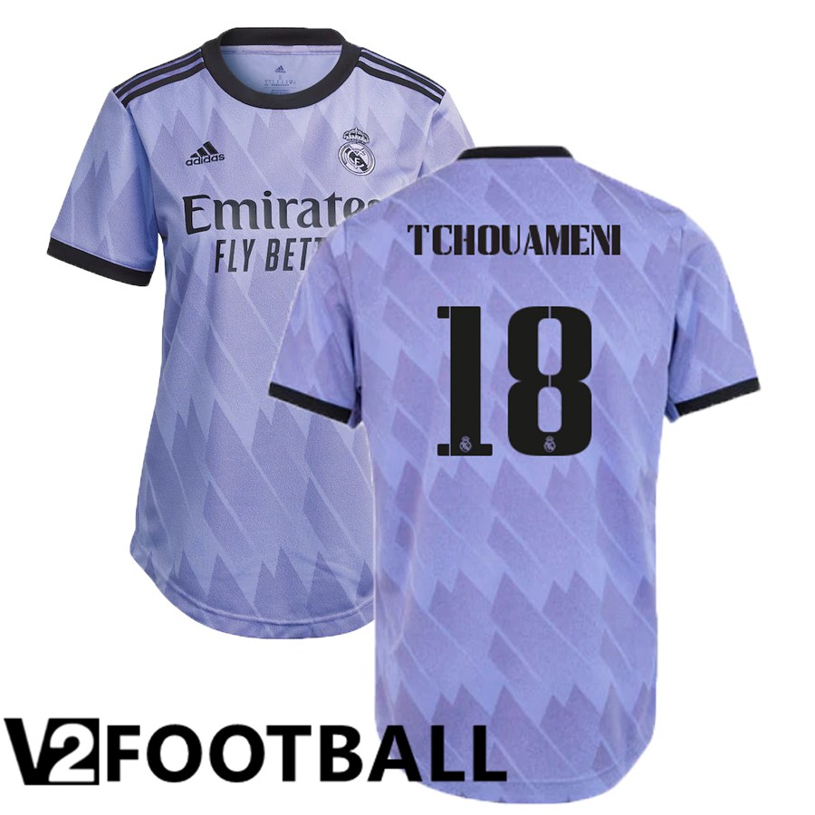 Real Madrid (Tchouameni 18) Womens Away Shirts 2022/2023
