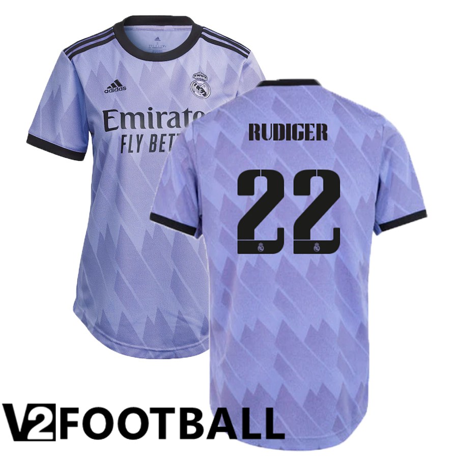 Real Madrid (Rudiger 22) Womens Away Shirts 2022/2023