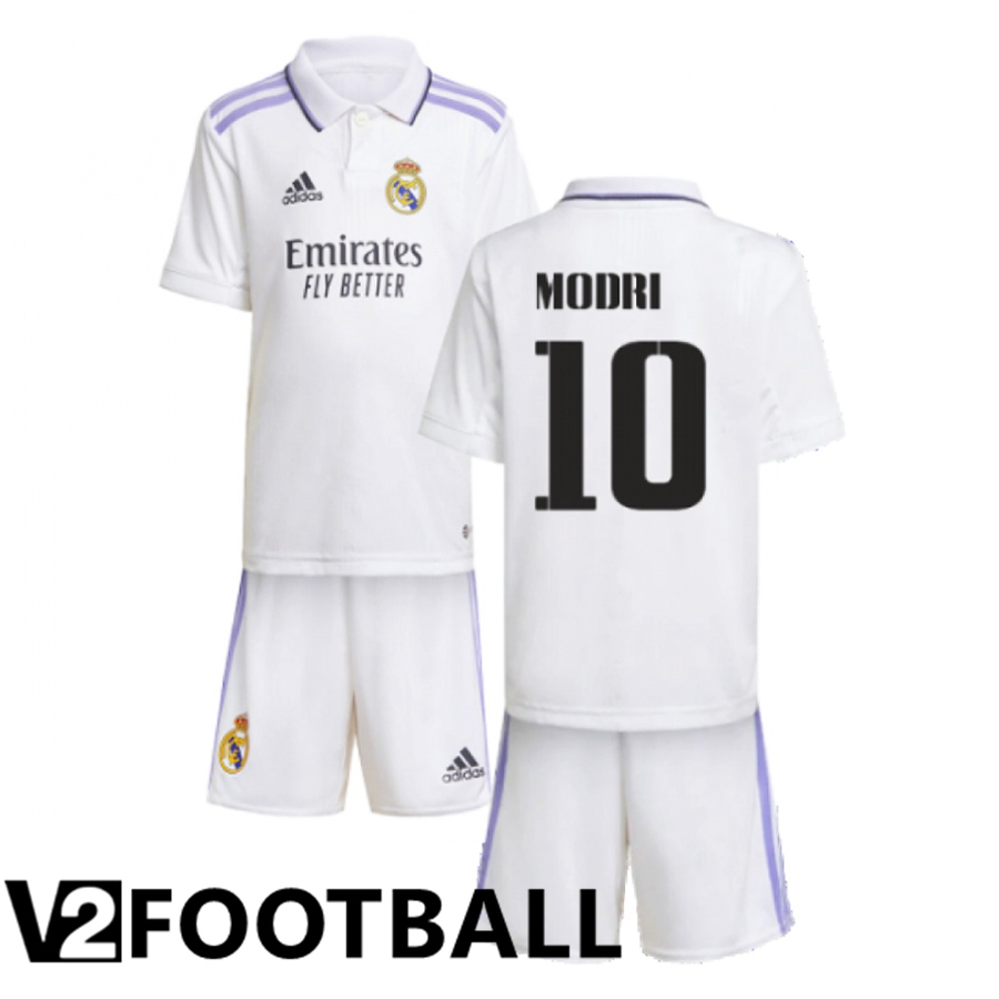 Real Madrid (Modric 10) Kids Home Shirts 2022/2023