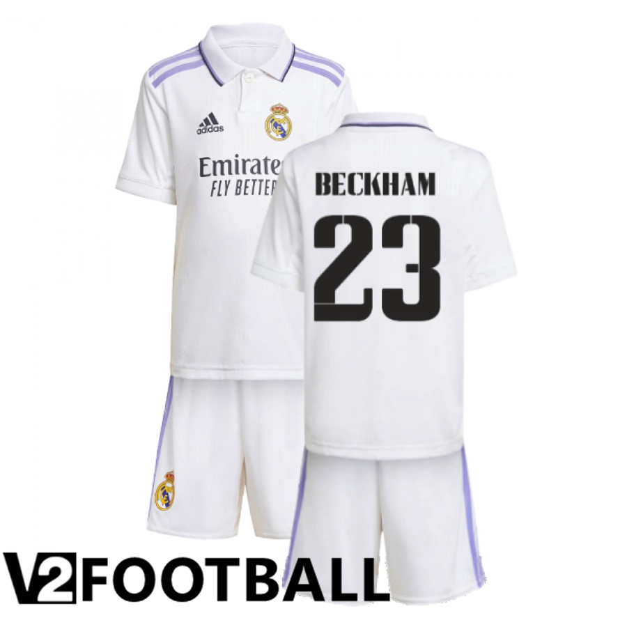 Real Madrid (Beckham 23) Kids Home Shirts 2022/2023