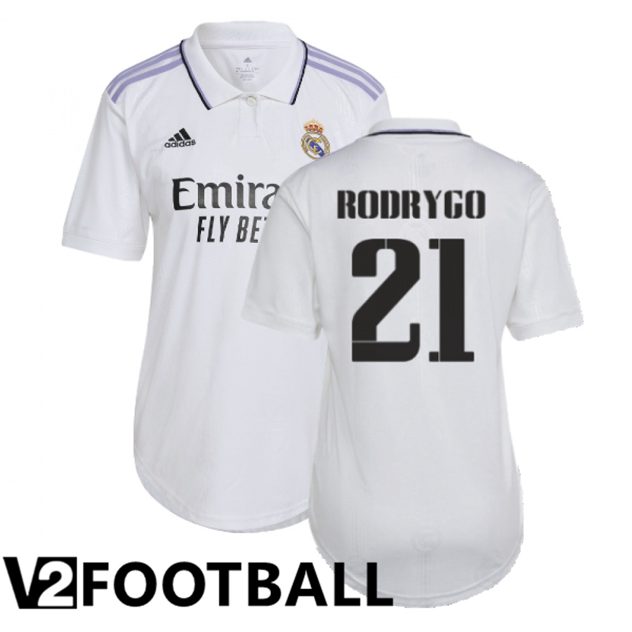 Real Madrid (Rodrygo 21) Womens Home Shirts 2022/2023