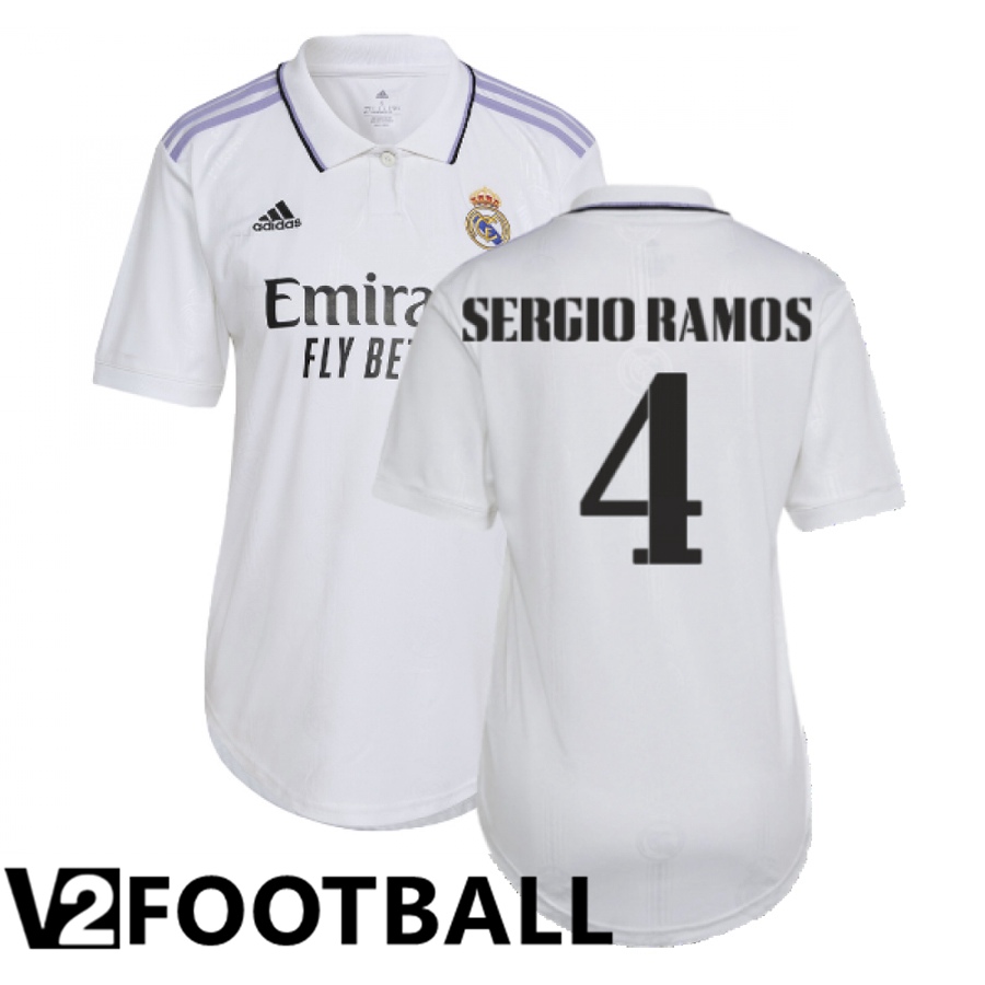 Real Madrid (Sergio Ramos 4) Womens Home Shirts 2022/2023