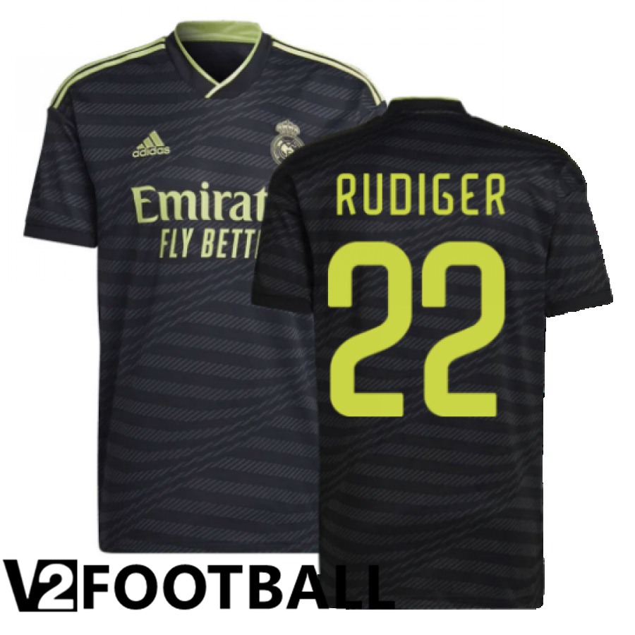 Real Madrid (Rudiger 22) Third Shirts 2022/2023