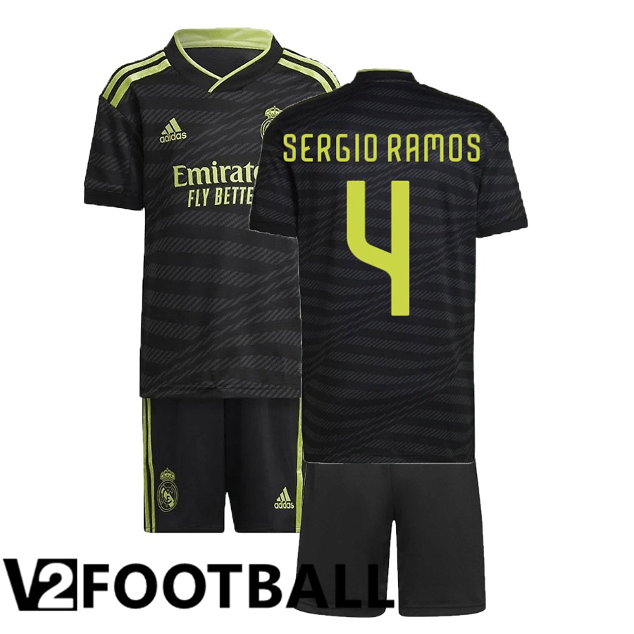 Real Madrid (Sergio Ramos 4) Kids Third Shirts 2022/2023