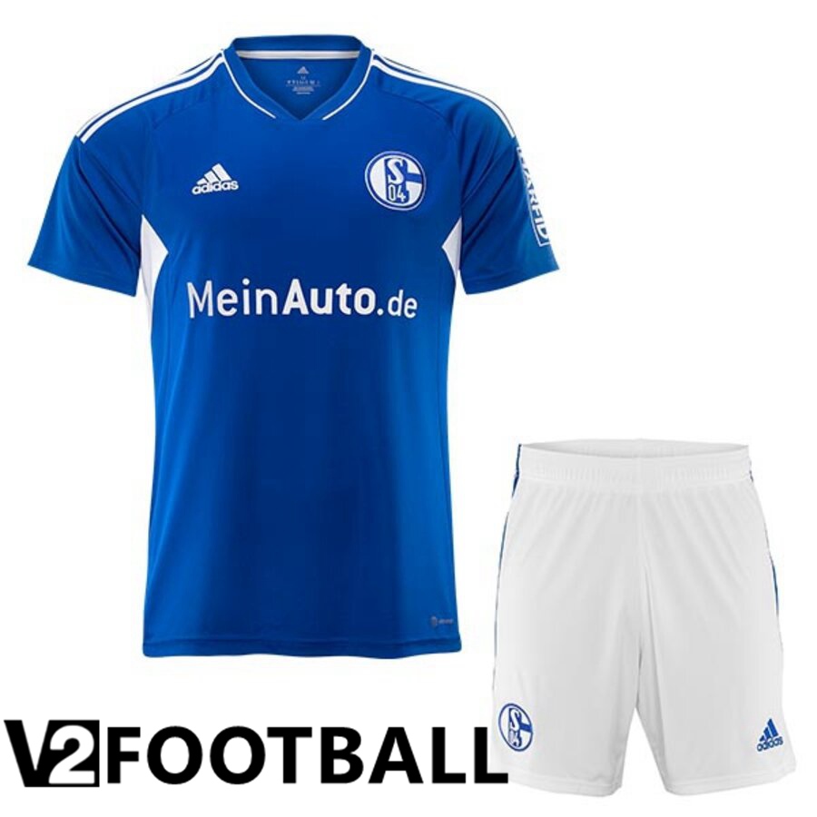 Schalke 04 Kids Home Shirts 2022/2023