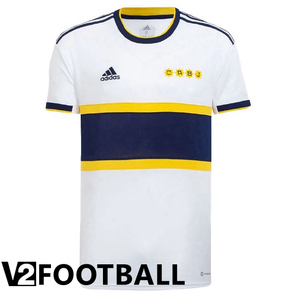 Boca Juniors Away Shirts White Blue 2022/2023