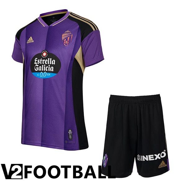Real Valladolid Kids Away Shirts Purple 2022/2023