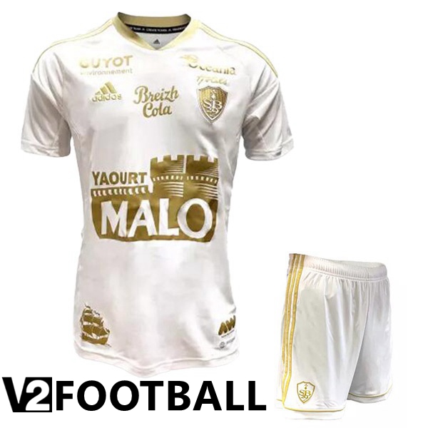 Stade Brestois Kids Away Shirts White 2022/2023
