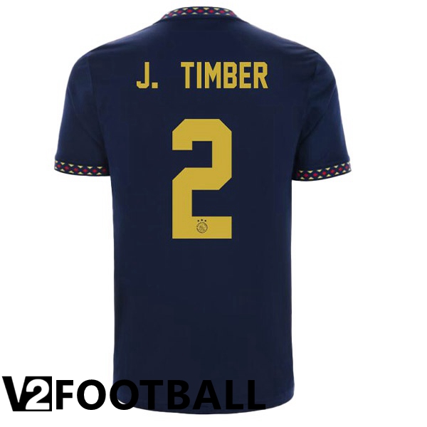 AFC Ajax (J. Timber 2) Away Shirts Black 2022/2023