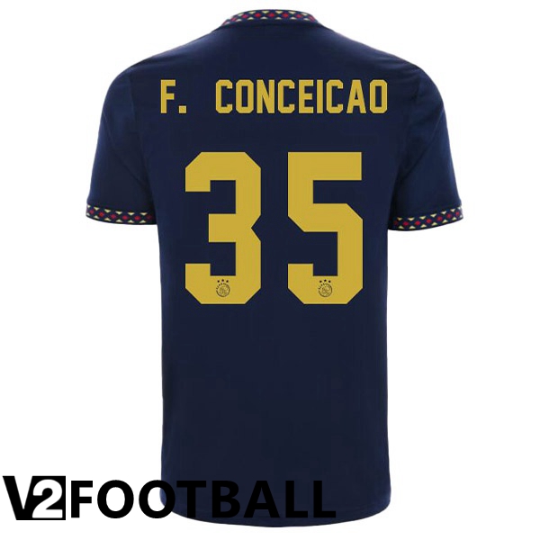 AFC Ajax (F. Conceicao 35) Away Shirts Black 2022/2023