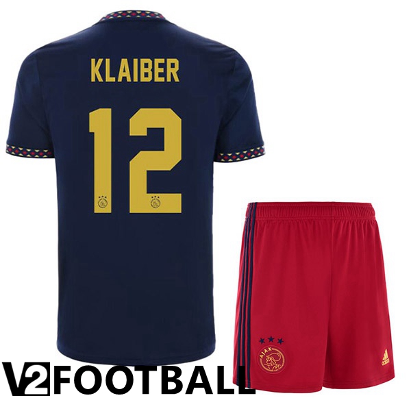 AFC Ajax (Klaiber 12) Kids Away Shirts Black 2022/2023