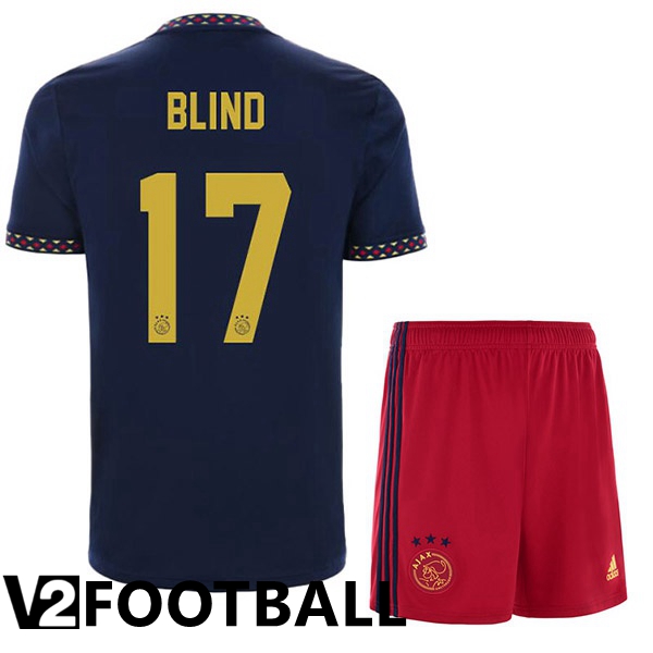 AFC Ajax (Blind 17) Kids Away Shirts Black 2022/2023