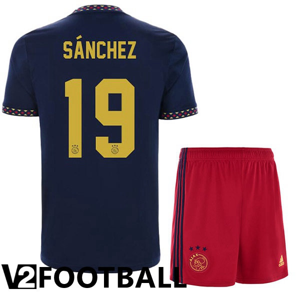 AFC Ajax (Sánchez 19) Kids Away Shirts Black 2022/2023