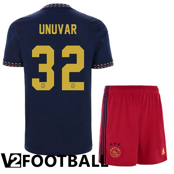 AFC Ajax (Unuvar 32) Kids Away Shirts Black 2022/2023