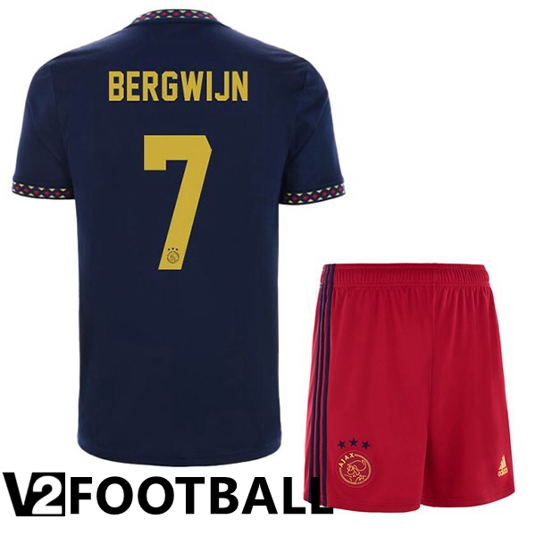 AFC Ajax (Bergwijn 7) Kids Away Shirts Black 2022/2023