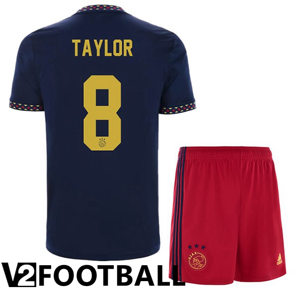 AFC Ajax (Taylor 8) Kids Away Shirts Black 2022/2023