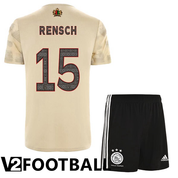 AFC Ajax (Rensch 15) Kids Third Shirts Brown 2022/2023