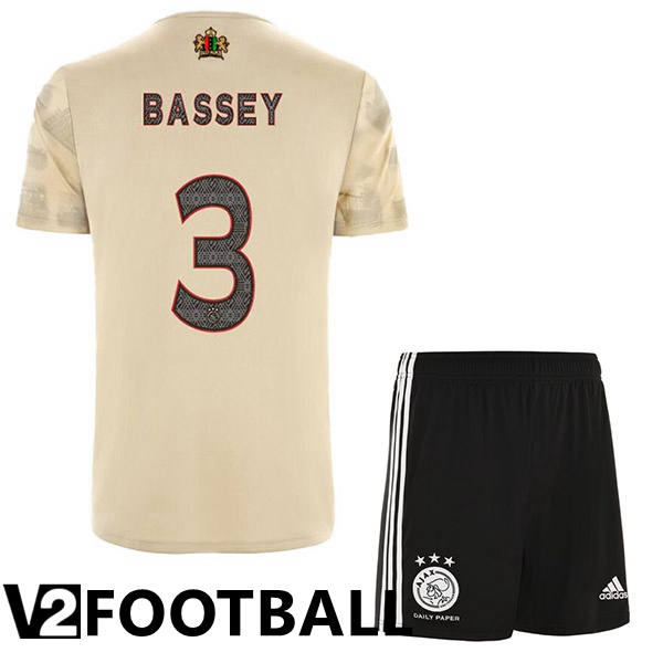 AFC Ajax (Bassey 3) Kids Third Shirts Brown 2022/2023