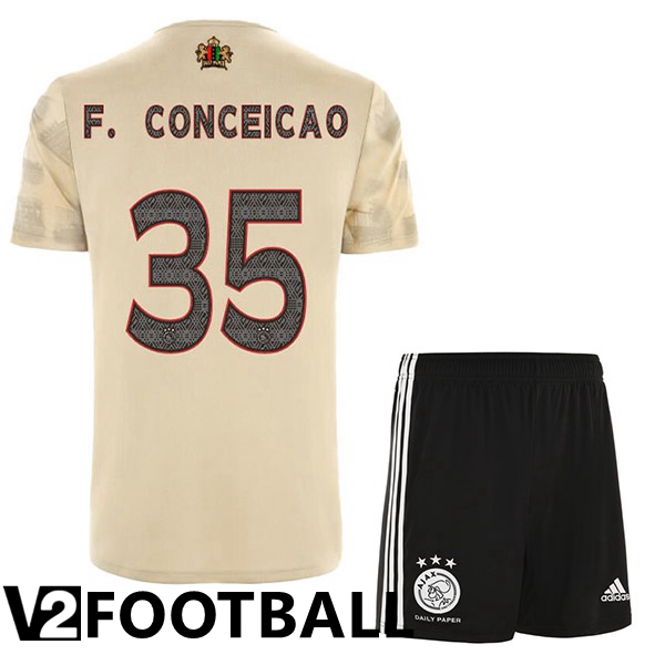 AFC Ajax (F. Conceicao 35) Kids Third Shirts Brown 2022/2023