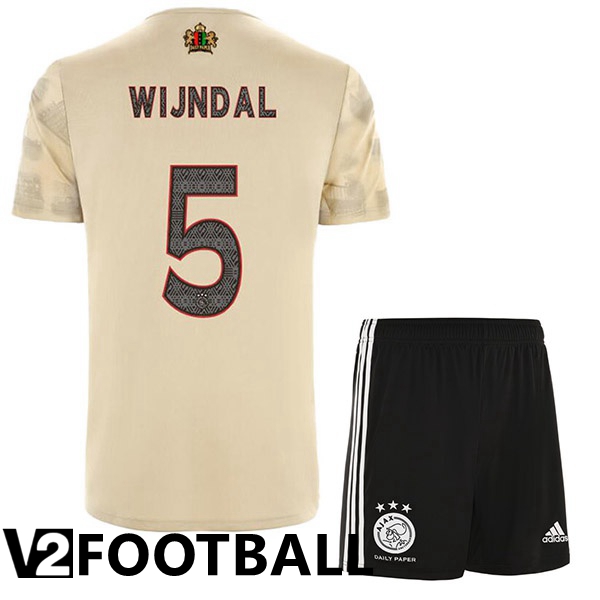 AFC Ajax (Wijndal 5) Kids Third Shirts Brown 2022/2023