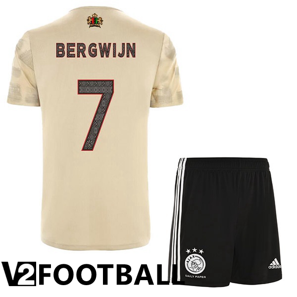 AFC Ajax (Bergwijn 7) Kids Third Shirts Brown 2022/2023