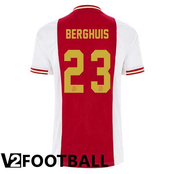 AFC Ajax (Berghuis 23) Home Shirts White Red 2022 2023