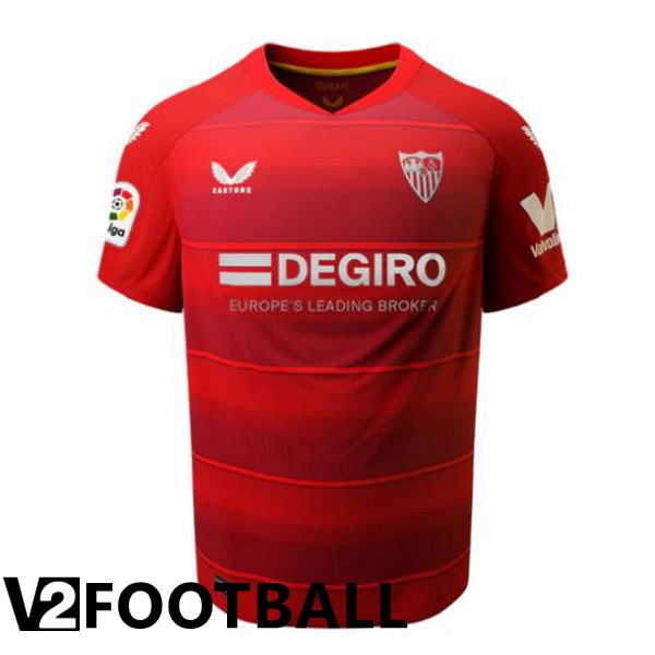 Sevilla FC Away Shirts Red 2022 2023