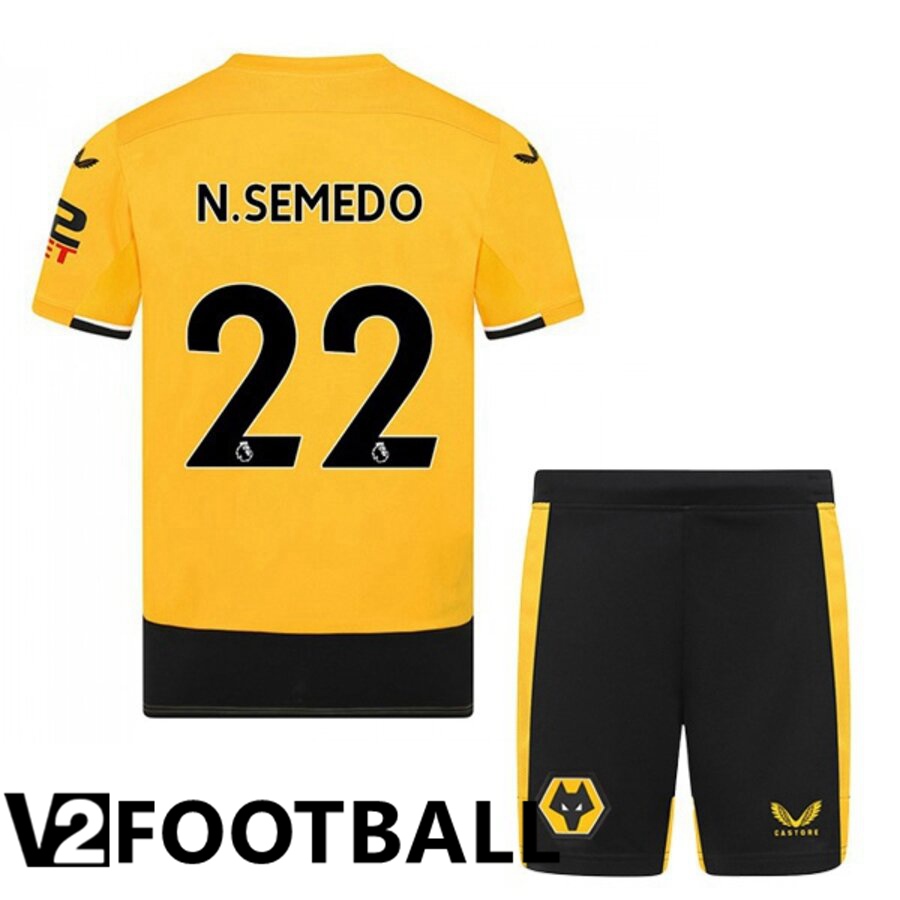 Wolves (N. SEMEDO 22) Kids Home Shirts 2022/2023