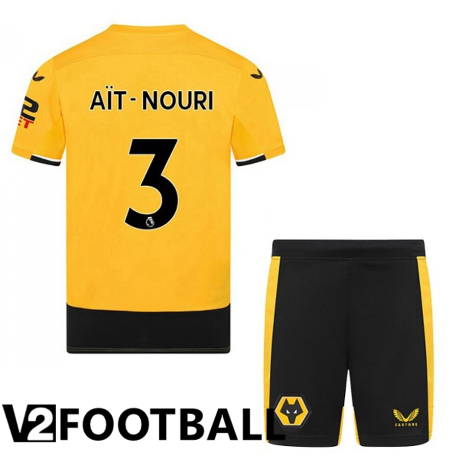 Wolves (AIT-NOURI 3) Kids Home Shirts 2022/2023