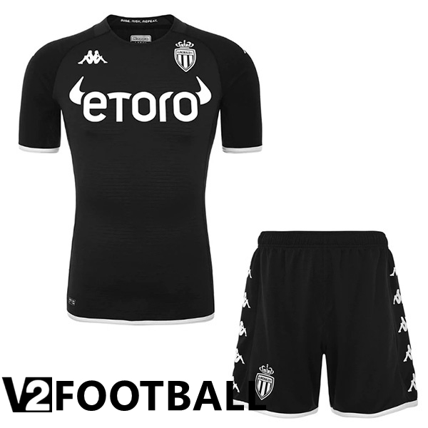 AS Monaco Kids Away Shirts Black 2022/2023