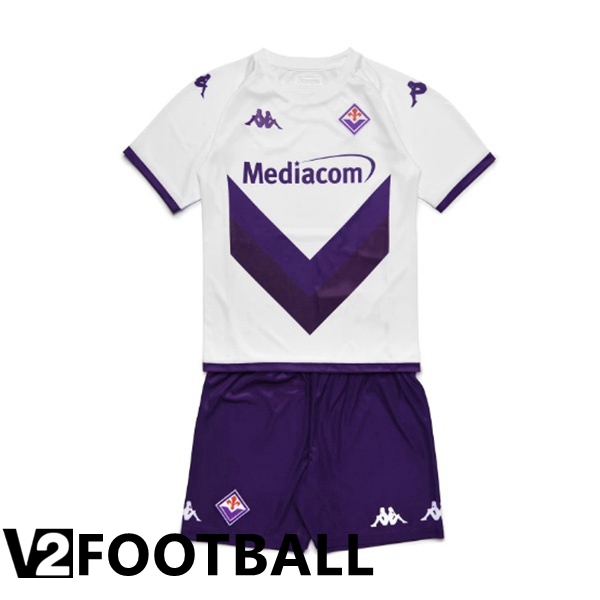 ACF Fiorentina Kids Away Shirts White 2022/2023