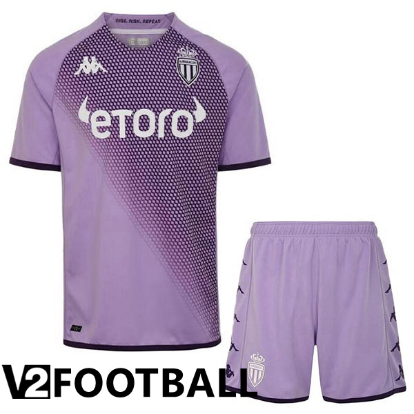 AS Monaco Kids Third Shirts Purple 2022/2023