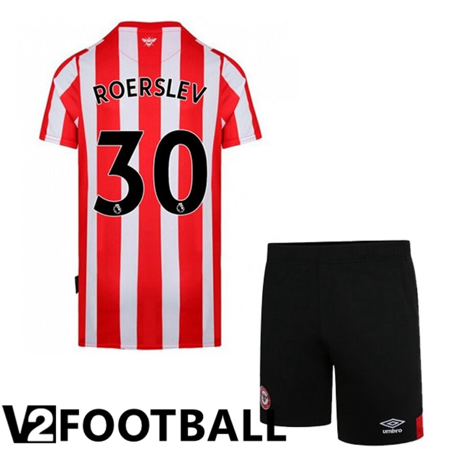 Brentford FC (ROERSLEV 30) Kids Home Shirts 2022/2023