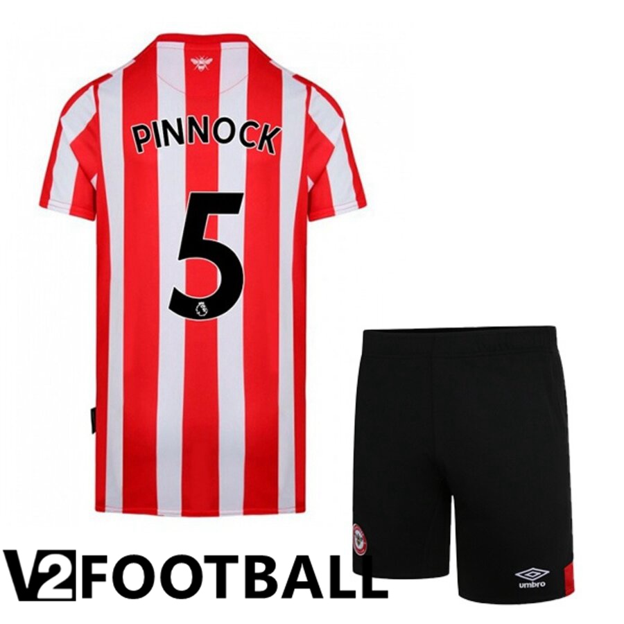 Brentford FC (PINNOCK 5) Kids Home Shirts 2022/2023