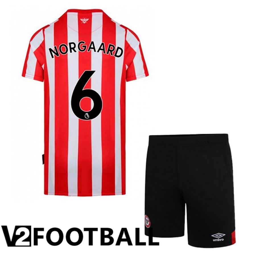 Brentford FC (NORGAARD 6) Kids Home Shirts 2022/2023