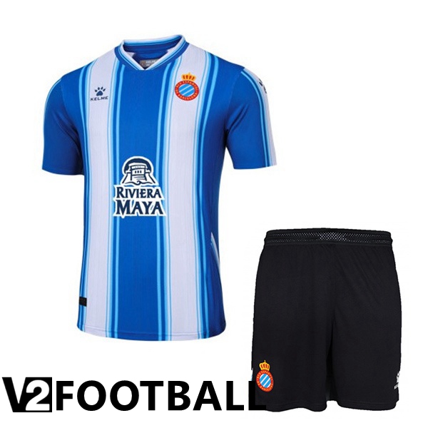 FC RCD Espanyol Kids Home Shirts Blue 2022 2023