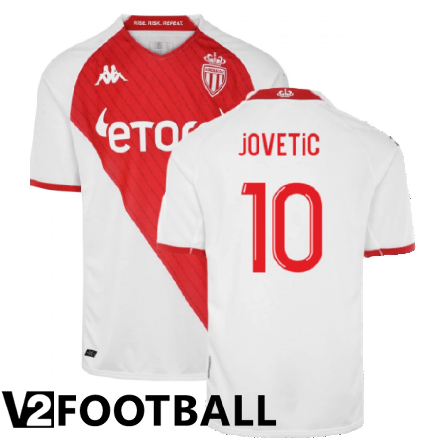 AS Monaco (Jovetic 10) Home Shirts 2022/2023