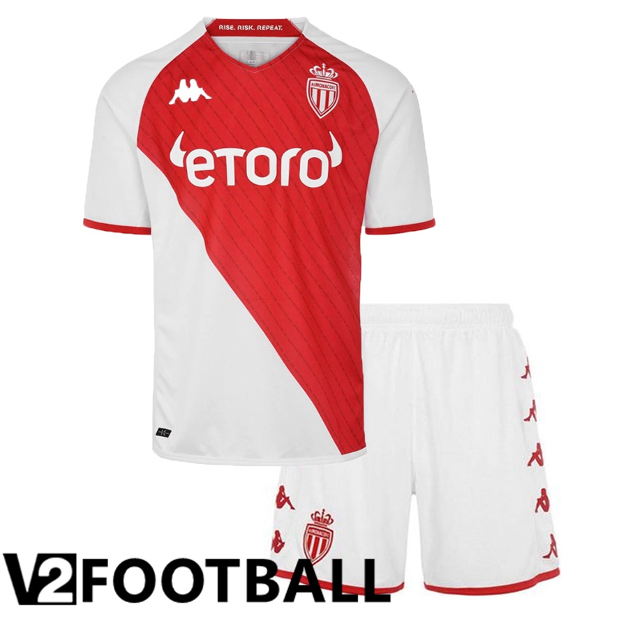 AS Monaco Kids Home Shirts 2022/2023