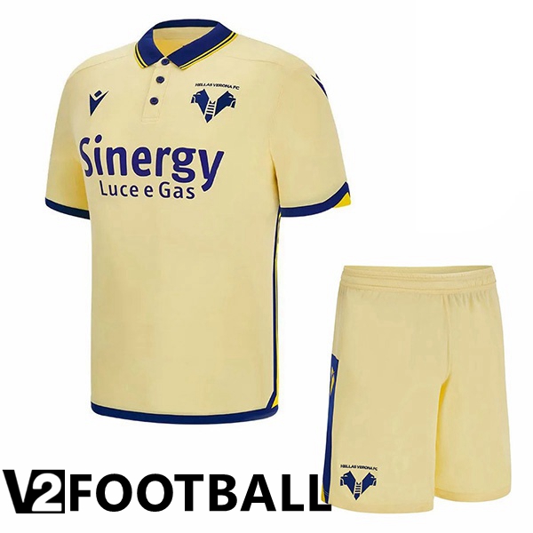 Hellas Verone Kids Away Shirts Yellow 2022/2023